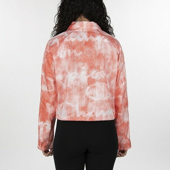 Champion Women's Zip Tape Coaches Jacket Orange - Picture 4 of 15